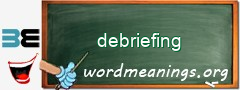 WordMeaning blackboard for debriefing